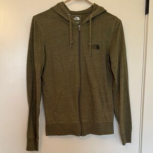 The North Face Olive Green Zip-Up Hoodie